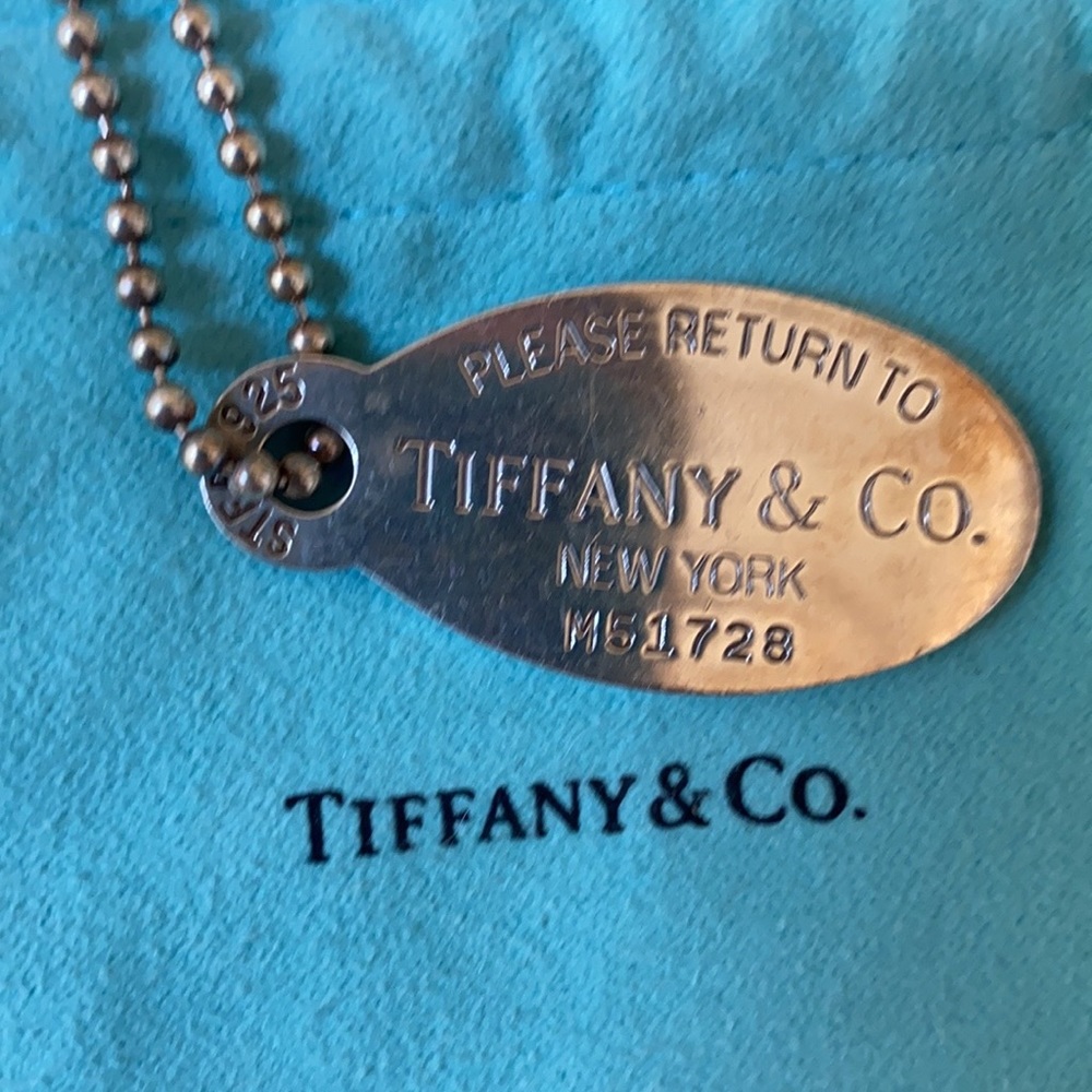 Return to Tiffany makers ID tag necklace